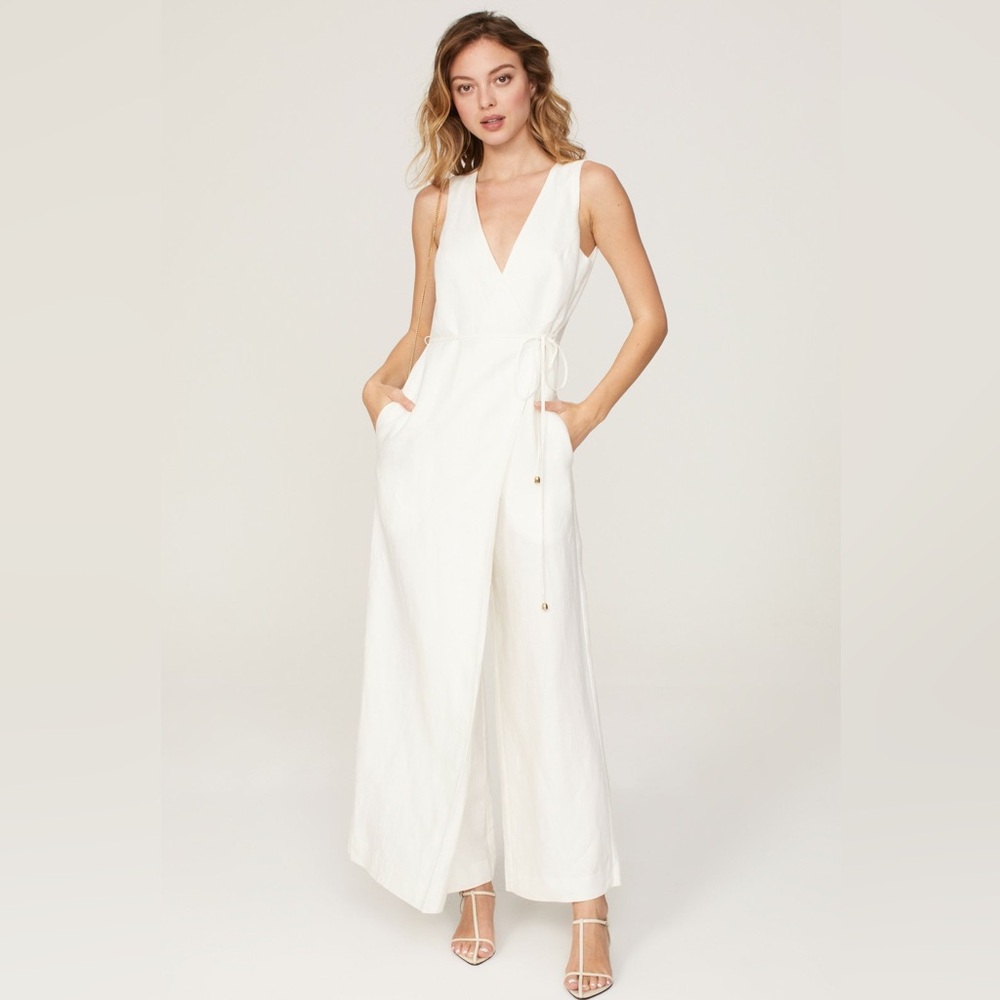Rosetta Getty White Apron Jumpsuit Preloved RTR Size 12